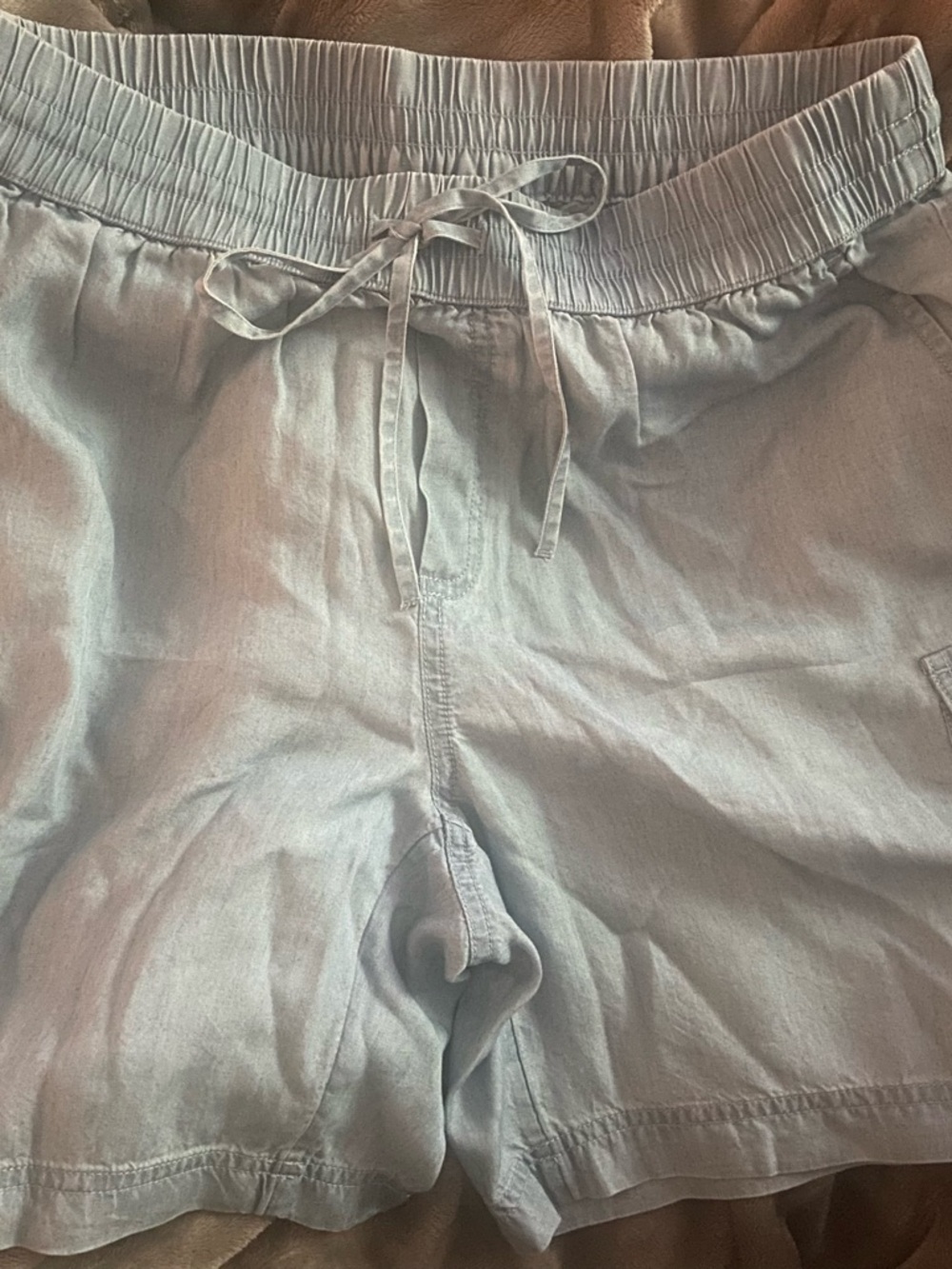 Style & Co. Light Blue Drawstring Cargo Shorts